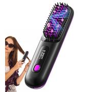 Jvjggag Lisseur Sans Fil | Brosse Lissante Sans Fil,Peigne Céramique avec Affichage LED 3 Niveaux de Température Styliste pour Cheveux Secs et Mouillés Coiffure Voyage Salon
