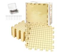 Jvjggag Planches De Blocage Pour Crochet Grille De Tricot À Picots Carrés | Planches de Blocage pour Crochet Pour les débutants adultes femmes et hommes écharpes bonnets et châles Jaune