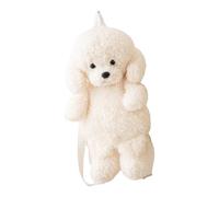 Jvjggag Plush Dog Backpack - Stuffed Animal Bag for Girls Travel | Soft Shoulder Purse with Cute Shape, Kids School Accessory, Women Vacation Organizer for Children Classroom Outdoor Trips Daily Use