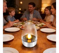 Jvjggag Solar Tea Lights - Flickering Outdoor Candle for Decor | 6 Piece Waterproof Reusable Set, Power Saving Garden Bar Camping Party Valentine Tabletop, Romantic Glow for Home Living Room