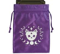 Jvjggag Tarot Pouch | Velvet Tarot Bag | Tarot Card Holder | Oracle Card Pouch for Tarot Enthusiasts R Travel Small Tarot Drawstring Pouch Tarot Drawstring Pouch with Crystals Tarot 5.12x7.09 inches