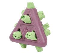 Jvjggag Treat Dispensing Dog Toy, Dog Teething Cleaner, Pyramid-Shaped Puzzle Toy, Bite-Resistant Durable Build, Interactive Play & Training, 5.28x4.72x4.72 inches