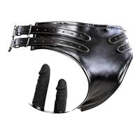JVJVWO Culotte en Latex avec gode Anal, Ceinture de chasteté, Ceinture, Culotte, Pantalon gode, Culotte Plug, pour Femmes, Couples, Femme