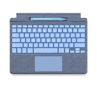 JvKzaen Clavier Surface Pro 9 avec stylo fin, compatible avec Microsoft Surface Pro 9 8 X, 13 pouces, Bluetooth, sans fil, rétroéclairé, clavier avec stylet fin, bleu