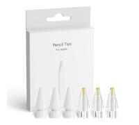 JvKzaen Lot de 6 embouts de rechange améliorés pour Apple Pencil, pointes métalliques transparentes pour Apple Pencil 2ème génération/1ère génération/USB C