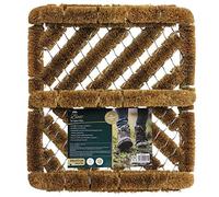 JVL Boston Tapis grattoir en Fibre de Coco Naturelle 30 x 35 cm, Tissu, Marron, 30_x_35_cm