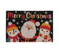 JVL Festive Paillasson d'entrée en Fibre de Coco avec Dos en Latex Inscription Merry Christmas 60 x 90 cm