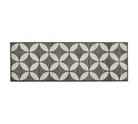 JVL Fiora Tapis de Couloir Lavable en Machine Étain 50 x 150 cm, Taille Unique