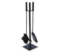 JVL Malham Contemporain Serviteur Ensemble d'outils, Acier, Noir, 15 x 15 x 61 cm