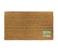 JVL Manor - Tapis de Porte uni en Fibre de Coco Naturelle à Dos en Latex