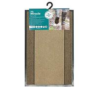 JVL Paillasson Miracle Beige à Rayures Marron 40 x 60 cm, Poils en polypropylène avec Dos en Vinyle