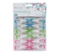 JVL Prism Soft Touch Lot de 20 Mini Pinces à Linge