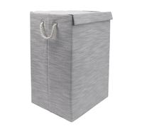 JVL Serena Panier à linge pliable avec couvercle, rangement pour la maison, gris clair