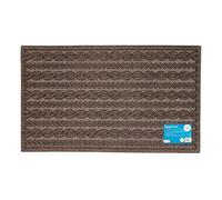 JVL Tapis de Porte tressé en Tricot Marron 45 x 75 cm