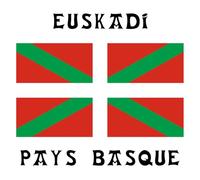 JVM - Autocollant sticker tuning pour voiture, boite à lettre, pc ordinateur portable laptop : (sur fond blanc, Lot de 1 - Drapeau Pays Basque Euskadi 12x12 cm)