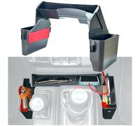 JVMA Plateau de rangement pour console centrale de Jeep Gladiator et Jeep Wrangler JL JLU 2018 à 2025, Rubicon Sahara 4xe, crochet intérieur pour sac poubelle de voiture (brevet américain)