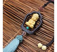 JVNALwnkv Accessoires de rétroviseurs Voiture for Hommes, Breloques en Bois sculpté représentant Un Bouddha for l'intérieur des, Pendentif Porte-Bonheur