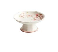 JVNALwnkv Assiette à dîner en céramique, ensemble d'assiettes porcelaine, vaisselle de style japonais, assiette collation fruits, peinte sur pied haut
