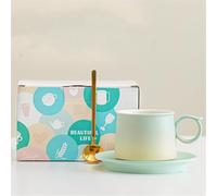 JVNALwnkv Ensembles de thé rétro Tasse à thé, bouilloire en céramique/verre, tasse à café et soucoupe Ensemble thé de l'après-midi Tasses à eau en céramique Tasse à la maison avec cuillère(Set2)