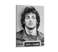 JVNALwnkv John J Rambo Poster artistique sur toile pour décoration de chambre à coucher - 50 x 75 cm - Style cadre