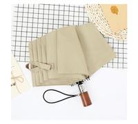 JVNALwnkv Parapluie Automatique Pliable for Homme, Parapluie de Pluie Noir, 10 Baleines, avec Manche en Bois, Grand Format, for l'extérieur