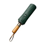 JVNALwnkv Parapluie Pliant Automatique, Parapluie d'affaires Fonctionnel for Hommes et Femmes, entièrement, Manche en Bois, Grand Format, Pliable étanche