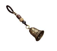 JVNALwnkv Pendentif clé de Voiture en Bois, Pendentif pêcher for, Porte-clés/lanière Vintage Laiton avec Mantra tibétain à Six Mots, chaînette for clés