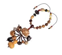 JVNALwnkv Pendentif clé de Voiture en Bois, Pendentif pêcher, Guanyin Bouddha représentant dix-Huit bodhisattvas