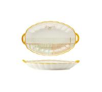 JVNALwnkv Vintage Rice Bowls ，Ceramic Tableware Rice BowlChinese household simple, fresh and lovely underglaze ceramic exquisite rice bowl -8-inch bowl(12.2-inch binaural fish dish)