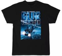 JVRUT Blue Thunder T Shirt - Roy Scheider - 80's Poster Art Black XXL