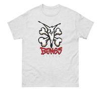 JVRUT Bones Reds Wheels Skate Vintage Retro Skateboarding T Shirt Designs Grey XL