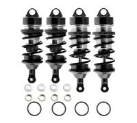 JVRWSC Amortisseur Voiture RC Compatible avec ARRMA pour Infraction 6S pour BLX pour Felony 1/7 RC Car Parts Upgrades Parts Accessories Amortisseur en Métal(Black)