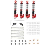 JVRWSC Amortisseur Voiture RC Compatible avec Axial pour SCX24 AX24 1/24 Pièces De Mise À Niveau pour Voiture À Chenilles RC Accessoires 4 Amortisseurs À Huile Métalliques De 53 Mm(Red)