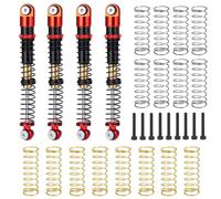 JVRWSC Amortisseur Voiture RC Compatible avec Axial pour SCX24 pour Deadbolt pour Gladiator C10 1/24 RC Crawler Car Model, 4 Pièces Amortisseurs en Métal De 53 Mm(Red)