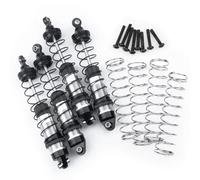 JVRWSC Amortisseur Voiture RC Compatible avec Lo-si pour LMT 1/18 Pièces De Mise À Niveau pour Voiture À Chenilles RC 4 Amortisseurs À Huile Réglables en Alliage D'aluminium(Silver)