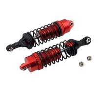 JVRWSC Amortisseur Voiture RC Compatible avec Traxxas pour Slash 4x4 Huan Qi 727 1/10 RC Car Parts, 2 Pièces 100 Mm en Alliage D'aluminium, Amortisseurs Avant(Red)