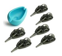 JVS Method Feeder Baskets avec moule S - Ensemble de paniers d'alimentation avec moule - Méthode de pêche - 7 pièces - Pêche au