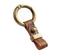 JVTMMY Porte-clés de Voiture pour Skoda Rapid Felicia Superb Yeti Scout, Porte Clé Cuir et Métal pour Homme Femme, Porte Clef Multifonction et Résistant pour Clés de Voiture, Moto,A Brown