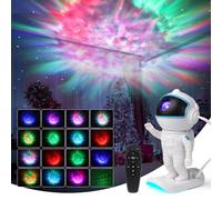 JVURICE Projecteur d'astronaute, projecteur de ciel étoilé LED, avec télécommande et minuterie, projecteur galaxie 3D, veilleuse et veilleuse, pour chambre d'enfant et home cinéma - Idéal comme cadeau