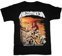 JVXZCNUYW Helloween Walls of Jericho'85 Gamma Iron Saviour Rage New Black T-Shirt