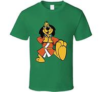 JVXZCNUYW Hong Kong Phooey Cartoon Retro Vintage T-Shirt Green Hanna Barbera