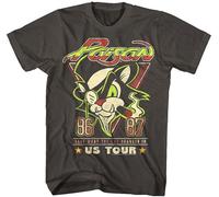 JVXZCNUYW Po@is@on Look What The Dragged in USA Tour 1986-87 Men's T Shirt Cigar Concert Charcoal