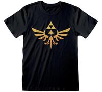 JVXZCNUYW The Legend of Hyrule Kingdom Logo Black T Shirt Men T Shirt 100% Cotton Sleeve Shirt Black