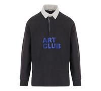 JW Anderson - Art Club Rugby Polo Top - Homme - Tops - Noir - Taille: M