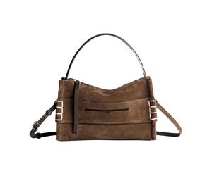 JW Anderson - Bag made of calfskin One top handle Top zip closure One adjustable and removable shoulder strap Embossed logo on the back Brown Made in Italy Composition: 100% suede - Femme - Sacs - Bru