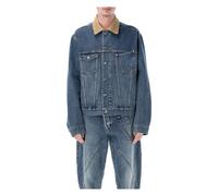 JW Anderson - Corduroy Collar Denim Jacket - Homme - Vestes - Bleu - Taille: L