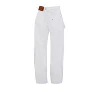 JW Anderson - Jean blanc avec cristaux - Femme - Jeans - Blanc - Taille: W30