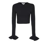 JW Anderson - Long Sleeve Crop Top - Femme - Tops - Noir - Taille: 40 FR