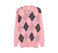 JW Anderson - Polo en maille Argyle - Femme - Pulls - Rose - Taille: 40 FR
