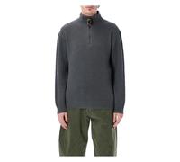 JW Anderson - Pull en maille côtelée à demi-zip - Homme - Pulls - Gris - Taille: L